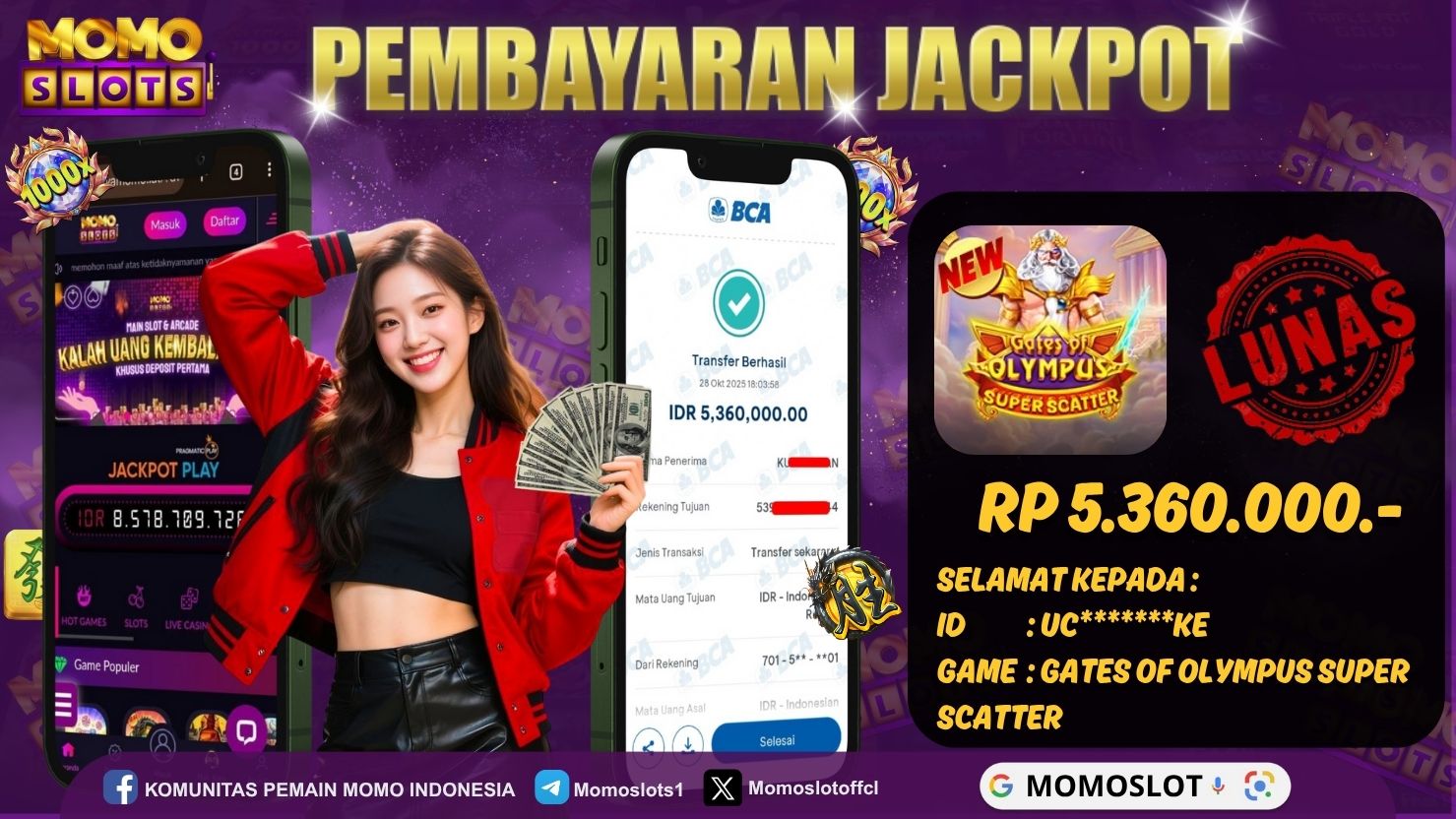 MOMOSLOTS JACKPOT SLOT GATES OF OLYMPUS SUPER SCATTER